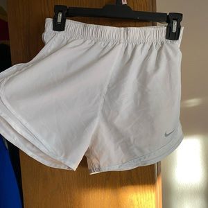 white nike dri fit shorts!